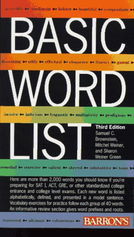 Basic Word List,Used