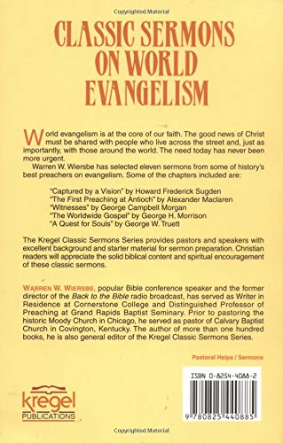 Classic Sermons on World Evangelism (Kregel Classic Sermons Series),Used