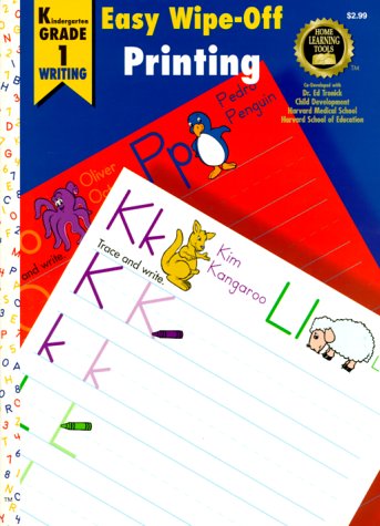 Easy WipeOff Printing: Kindergarten Grade 1 Writing,Used