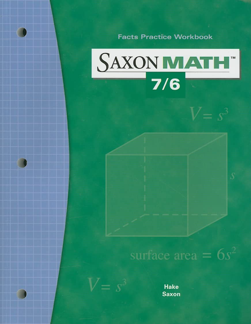 Fact Practice Workbook (Saxon Math 7/6),New