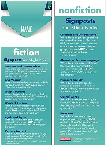 Notice & Note / Reading Nonfiction Signpost Student Bookmarks: 30Pack (Notice & Note Series),Used