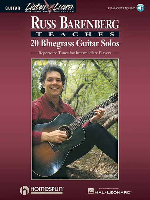 Russ Barenberg Teaches 20 Bluegrass Guitar Solos: Repertoire Tunes For Intermediate Players (Listen & Learn)