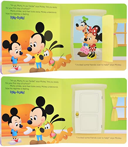 Disney Growing Up Stories with Mickey Mouse  First Day of School!  Flaps to Lift and a FoldOut Surprise!  PI Kids,Used