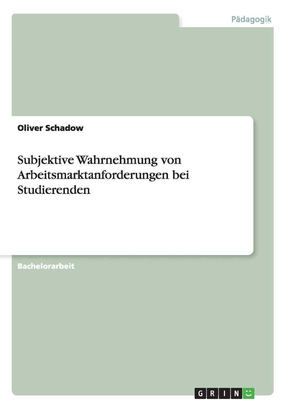 Subjektive Wahrnehmung von Arbeitsmarktanforderungen bei Studierenden (German Edition),Used