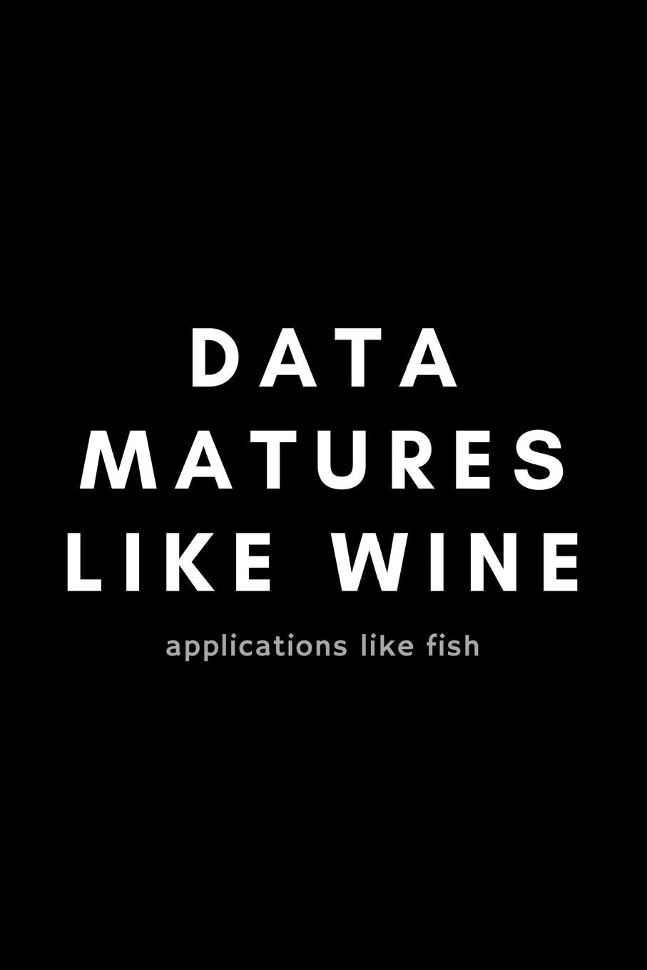 Data Matures Like Wine Applications Like Fish: Funny Big Data Dot Grid Notebook Gift Idea For Data Science Nerd, Analyst, Engine,Used