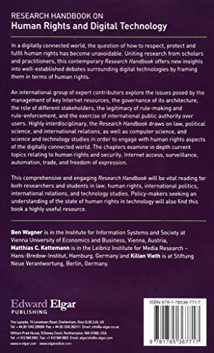 Research Handbook on Human Rights and Digital Technology: Global Politics, Law and International Relations (Research Handbooks i,Used