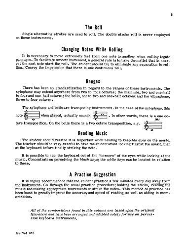 Percussion Keyboard Technic: Marimba, Xylophone, Vibraphone, Bells,Used