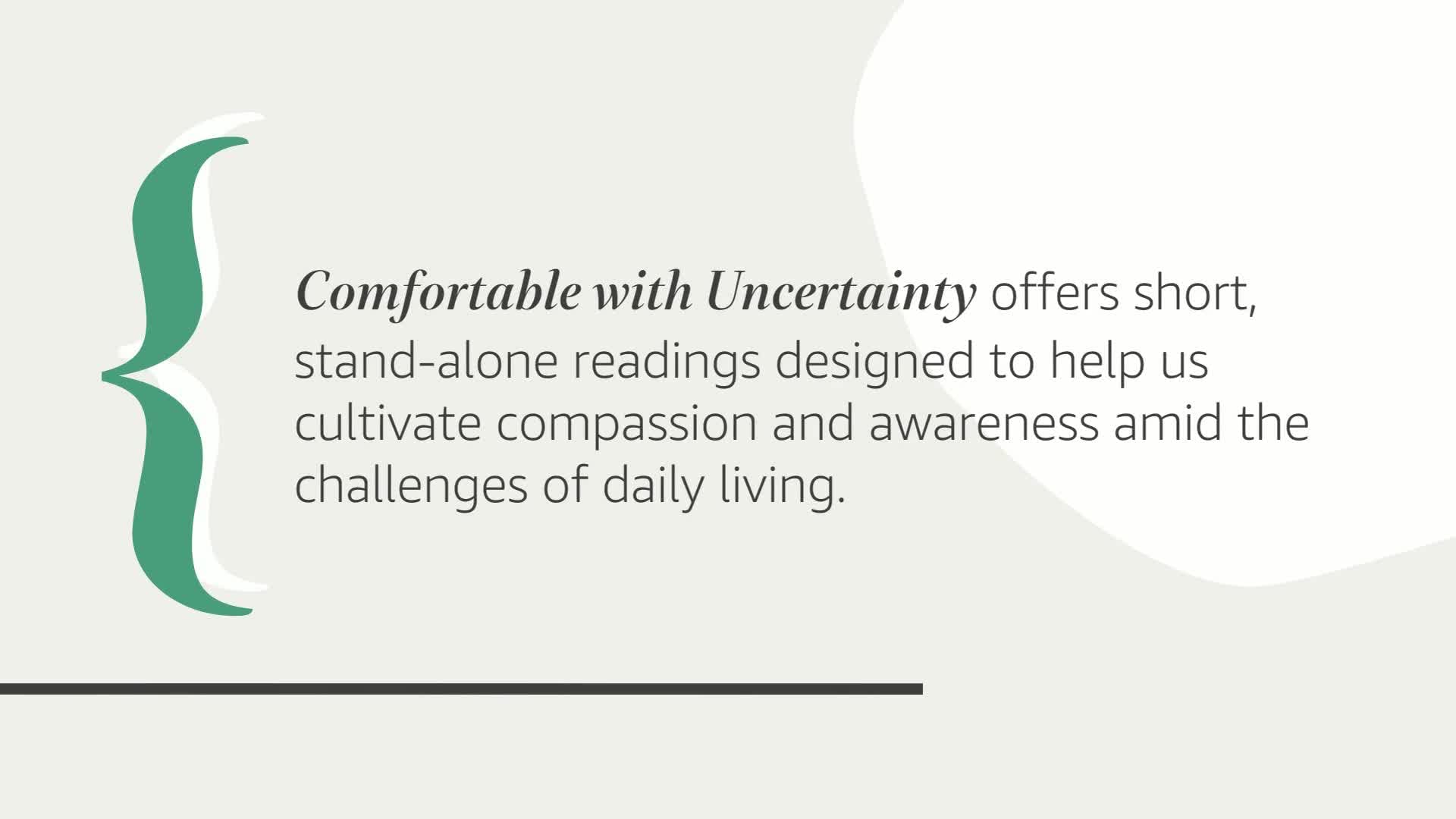 Comfortable with Uncertainty: 108 Teachings,New