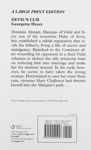 Devil's Cub (Thorndike Press Large Print Clean Reads),New