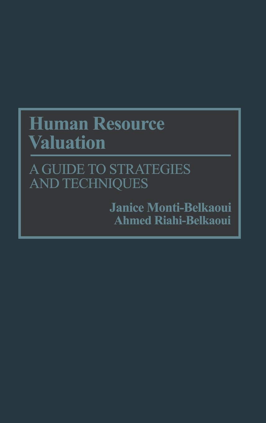 Human Resource Valuation: A Guide to Strategies and Techniques,Used