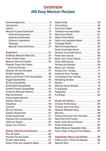 200 Easy Mexican Recipes: Authentic Recipes From Burritos to Enchiladas,Used