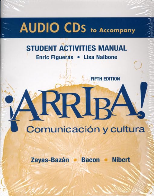 Arriba Student Activities Manual: Comunicacion y Cultura,Used