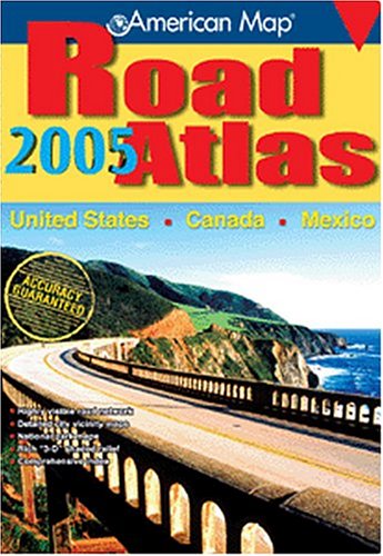 American Map Road Atlas 2005 United States, Canada, Mexico,Used