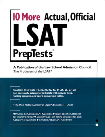 10 More Actual, Official LSAT PrepTests (Lsat Series),Used
