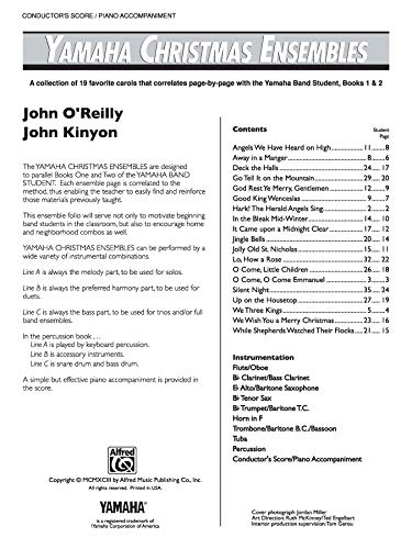 Yamaha Christmas Ensembles: Piano Acc., Conductor Score (Yamaha Band Method),Used