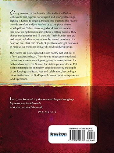The Psalms: Poetry on Fire (The Passion Translation)  A Perfect Gift for Family, Friends, Holidays, and More,Used
