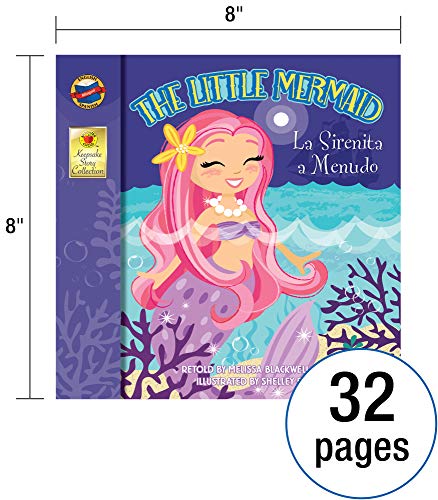 Carson Dellosa The Little Mermaid La Sirenita a Menudo (Keepsake Stories, Bilingual) Storybook (Volume 13),Used