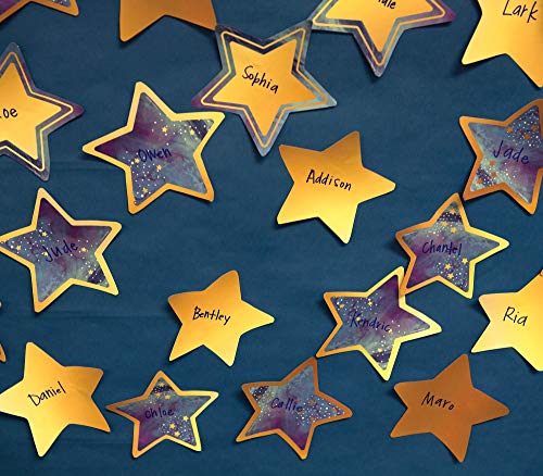 Carson Dellosa Galaxy 36 Stars Cutouts, Marble & Gold Star Cutouts for Bulletin Board and Classroom Dcor, Galaxy Dcor Classr,New