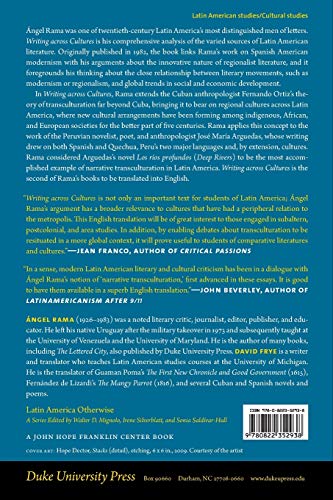 Writing across Cultures: Narrative Transculturation in Latin America (Latin America Otherwise),Used