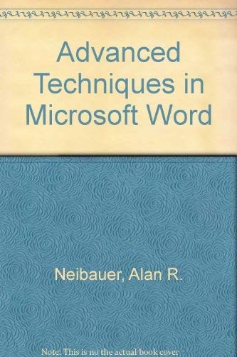 Advanced techniques in Microsoft Word,Used
