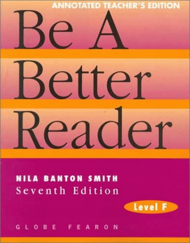 Be a Better Reader: Level F, Annotated Teacher Edition,Used