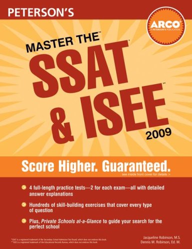 Peterson's Master the SSAT & ISEE 2009,Used
