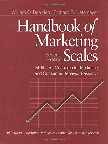 Handbook Of Marketing Scales: Multiitem Measures For Marketing And Consumer Behavior Research (Association For Consumer Researc,Used