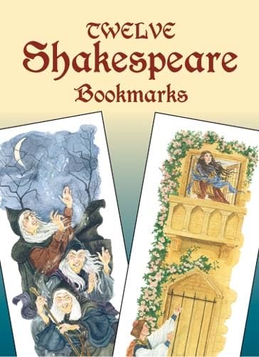 Twelve Shakespeare Bookmarks (Dover Bookmarks),New