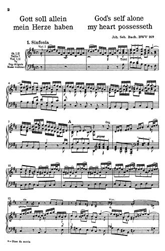 Cantata No. 169 Gott soll allein mein Herze haben: SATB with A Solo (Kalmus Edition),Used