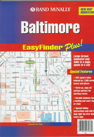 Rand McNally Baltimore Md. Easyfinder Plus Map,Used