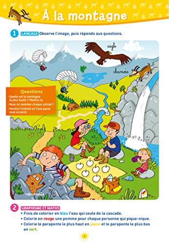 Passeport De la Moyenne la Grande section Cahier de vacances 2022,Used