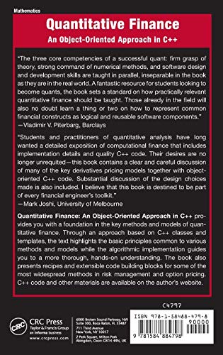 Quantitative Finance (Chapman and Hall/CRC Financial Mathematics Series),Used