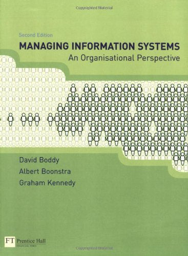 Managing Information Systems: An Organisational Perspective,Used