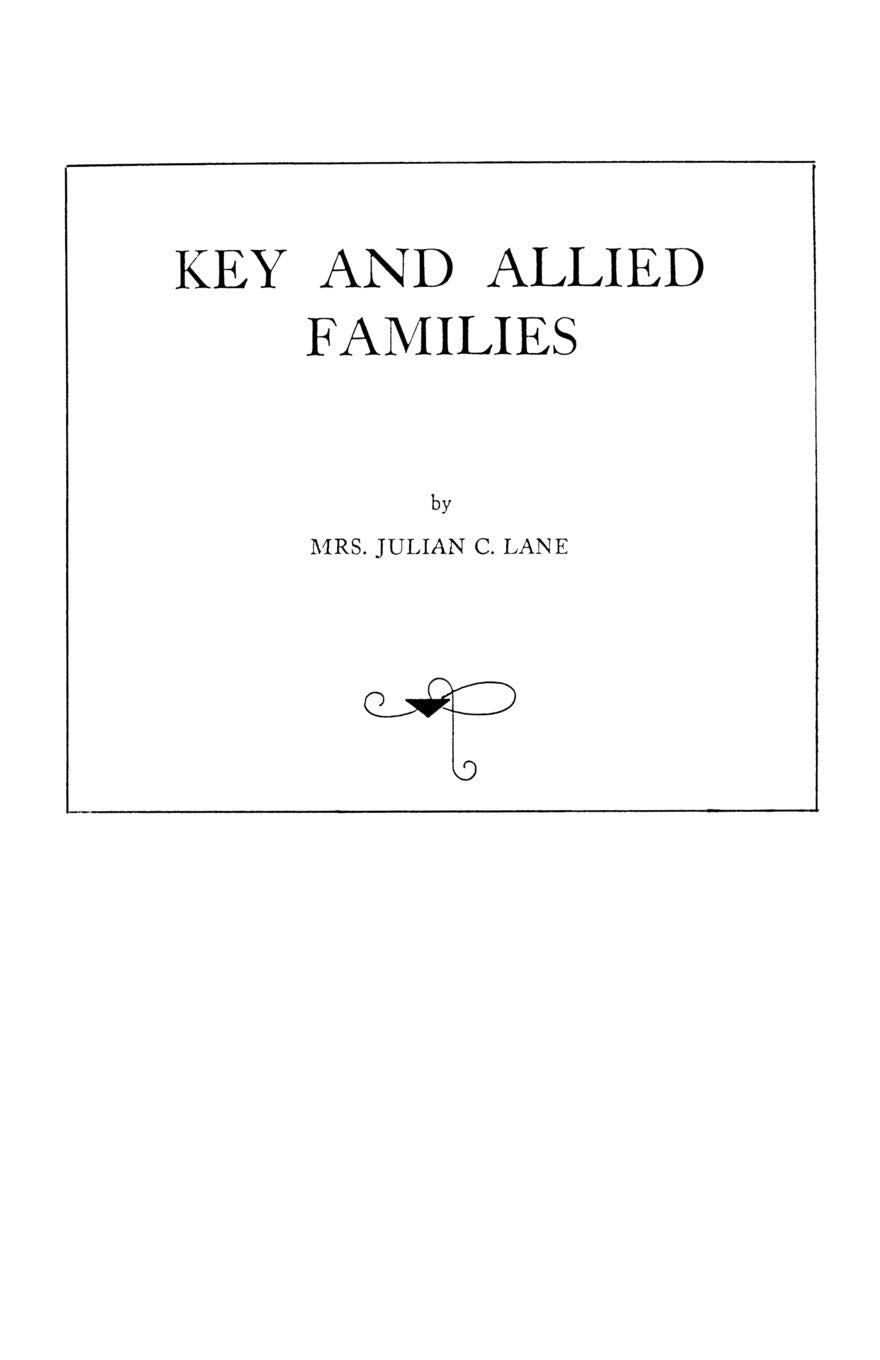 (#9940) Key And Allied Families,Used