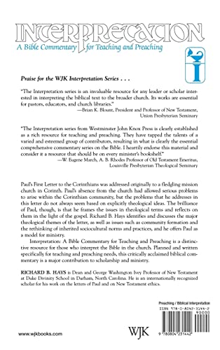 First Corinthians: Interpretation: A Bible Commentary for Teaching and Preaching,New