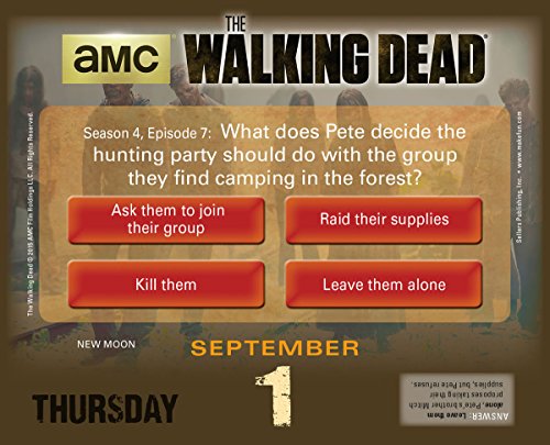 Walking Dead Trivia 2016 Boxed/Daily Calendar,Used