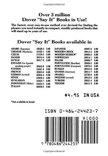 Say It In Hungarian (Dover Language Guides Say It Series),New