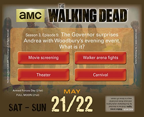 Walking Dead Trivia 2016 Boxed/Daily Calendar,Used