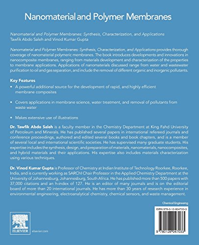 Nanomaterial and Polymer Membranes: Synthesis, Characterization, and Applications,Used