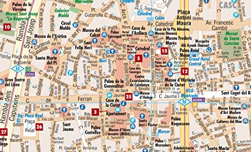 Laminated Barcelona Map by Borch (English Edition),Used