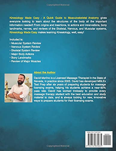 Kinesiology Made Easy A Quick Guide to Musculoskeletal Anatomy, Fourth Edition,Used