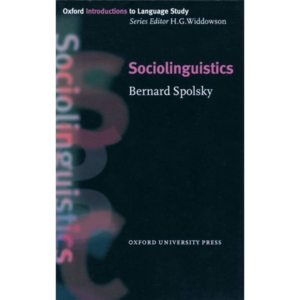Sociolinguistics (Oxford Introduction to Language Study Series),Used