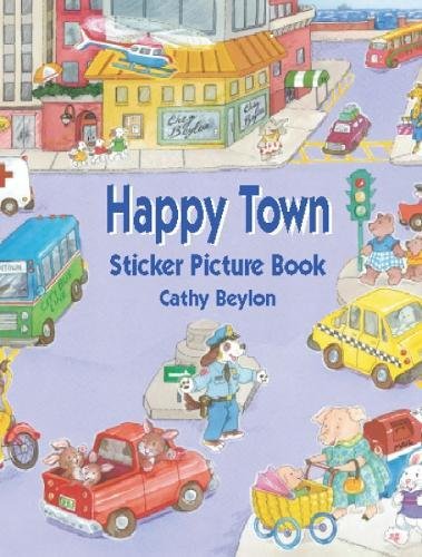 Happy Town Sticker Picture Book (Dover Sticker Books)