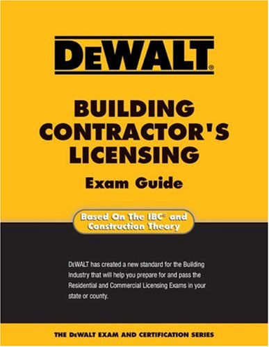 DEWALT Building Contractors Licensing Exam Guide,Used