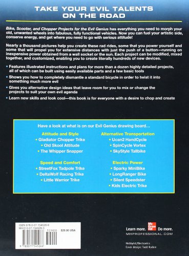 Bike, Scooter, and Chopper Projects for the Evil Genius,Used