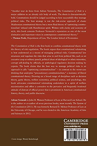 The Constitution of Risk,Used