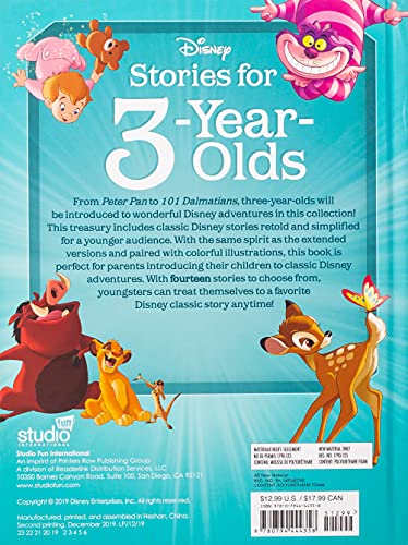 Disney Stories for 3YearOlds (Padded Storybooks),Used
