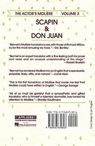 Scapin & Don Juan: The Actor's Moliere (Volume 3) (Applause Books, Volume 3),New