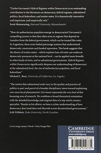 Hybrid Regimes within Democracies: Fiscal Federalism and Subnational Rentier States,Used