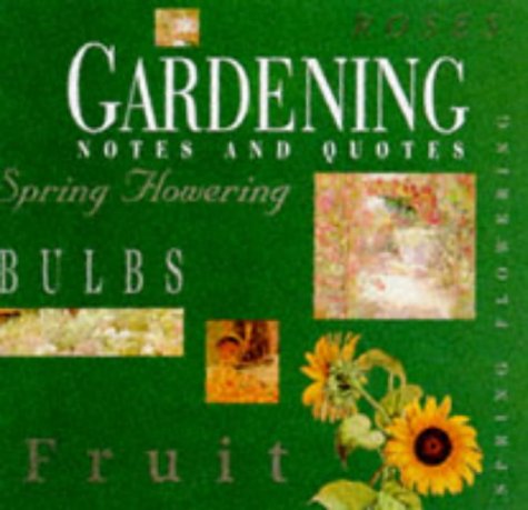 Gardening Notes and Quotes (Record Book),Used